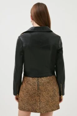 Karen Millen Leather Cavallino Mini Skirt