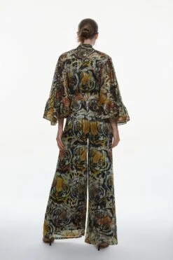 Karen Millen Tall Tiger Printed Drama Kimono Woven Jumpsuit -Karen Millen Shop animal tall tiger printed drama kimono woven jumpsuit 2