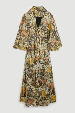 Karen Millen Tall Tiger Printed Drama Kimono Woven Jumpsuit -Karen Millen Shop animal tall tiger printed drama kimono woven jumpsuit 3