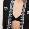 Karen Millen Embellished Cropped Bandage Knit Jacket