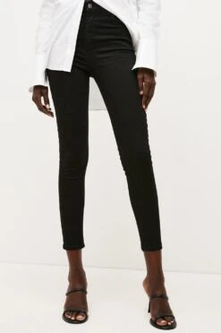 Karen Millen High Rise Skinny Jeans -Karen Millen Shop black high rise skinny jeans 4