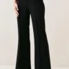 Karen Millen Tall Cady Wide Leg Woven Trouser -Karen Millen Shop black tall cady wide leg woven trouser