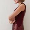 Karen Millen Tall All Over Sequin Mesh Detail Maxi Dress -Karen Millen Shop burgundy tall all over sequin mesh detail maxi dress