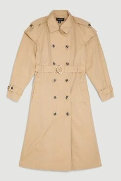 Karen Millen Belted Trench Coat -Karen Millen Shop camel belted trench coat 2