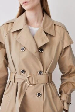 Karen Millen Belted Trench Coat -Karen Millen Shop camel belted trench coat 5