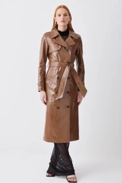 Karen Millen Patent Leather Trench Coat