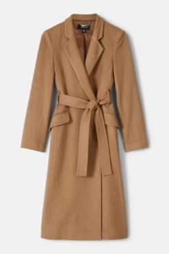 Karen Millen Tall Italian Wool Cashmere Notch Neck Coat
