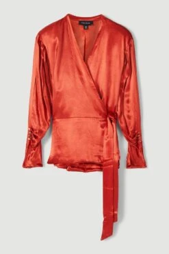 Karen Millen Plus Size Viscose Satin Strong Jacket