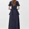 Karen Millen Lydia Millen Tailored Denim Utility Shirt Midi Dress -Karen Millen Shop denim blue lydia millen tailored denim utility shirt midi dress