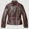 Karen Millen Leather Buckle Biker Jacket