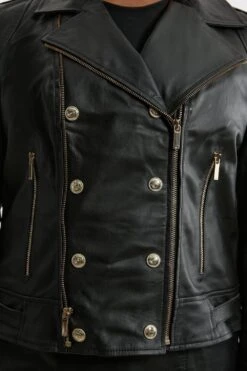 New Products 7 Karen Millen Plus Size Leather Military Biker