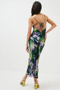 Karen Millen Petite Soon Strap Detail Bias Cut Woven Slip