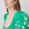 Karen Millen Petite Floral & Geo Embroidered Woven Jumpsuit -Karen Millen Shop green petite floral geo embroidered woven jumpsuit