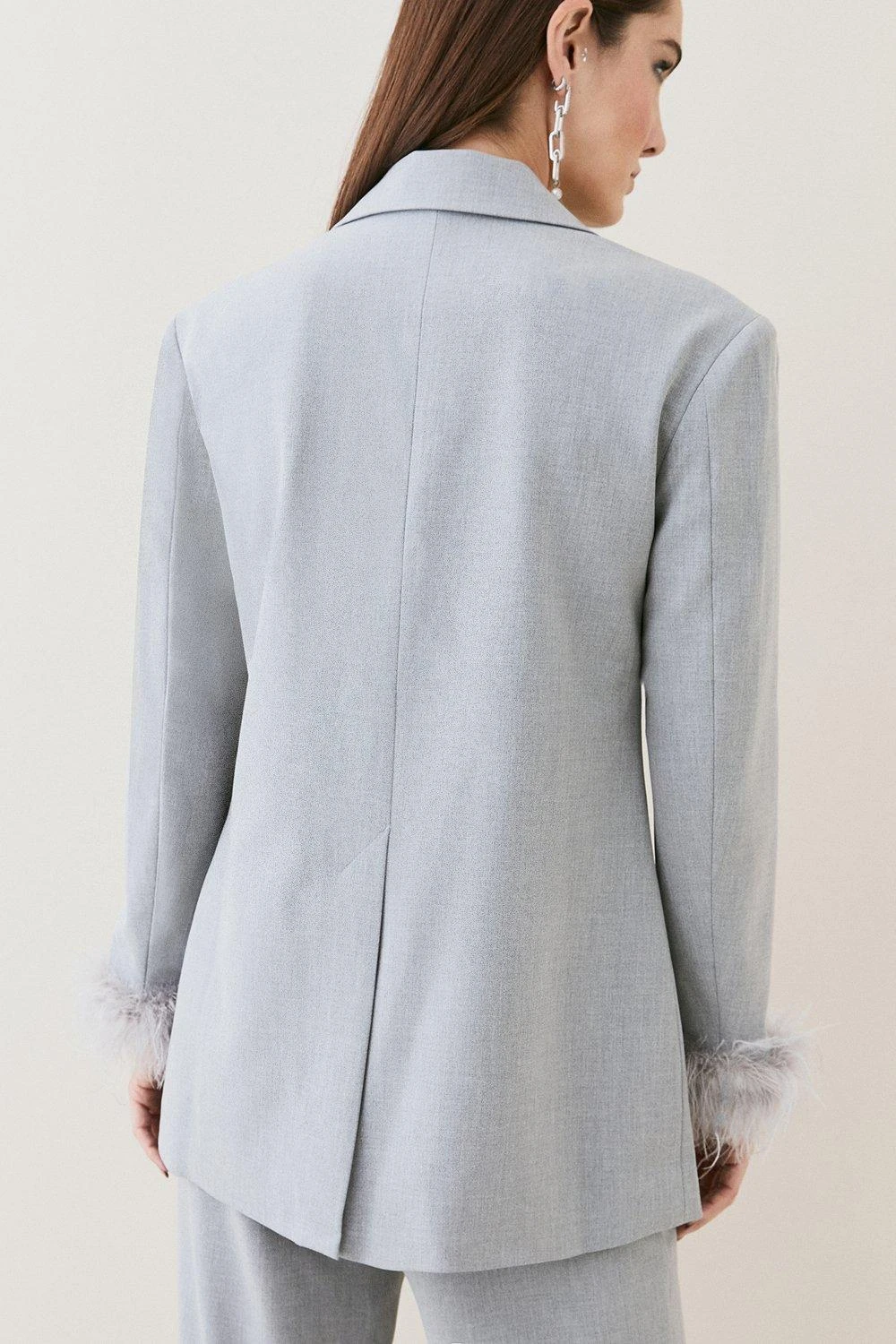 Karen Millen Tall Feather Cuff Detail Single Breasted Blazer 7 Karen Millen Tall Feather Cuff Detail Single Breasted Blazer - Image 5