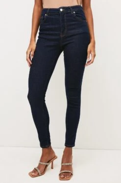Karen Millen High Rise Skinny Contour Jeans -Karen Millen Shop indigo high rise skinny contour jeans 4