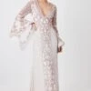 Karen Millen Petite Embellished Kimono Sleeve Beaded Maxi Dress -Karen Millen Shop ivory petite embellished kimono sleeve beaded maxi dress
