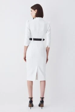 New Products 15 Karen Millen Petite Structured Crepe Belted Forever Midi Dress