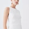 Karen Millen Petite Structured Crepe Drape Side Midaxi Dress 1 Karen Millen Petite Structured Crepe Drape Side Midaxi Dress -Karen Millen Shop ivory petite structured crepe drape side midaxi dress