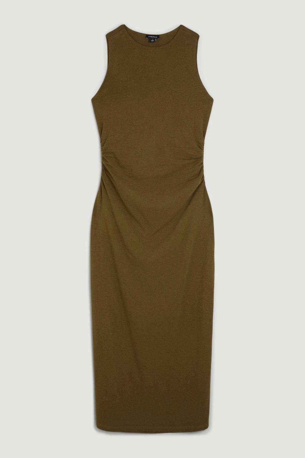 Karen Millen Petite Stretch Cotton Jersey Column Midi Dress 4 Karen Millen Petite Stretch Cotton Jersey Column Midi Dress - Image 2