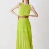 Karen Millen Tall Sleeveless Belted Contrast Stitch Knit Maxi Dress -Karen Millen Shop lime tall sleeveless belted contrast stitch knit maxi dress