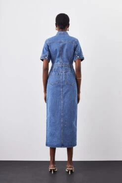 Front Page 38 Karen Millen Denim Maxi Shirt Dress