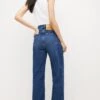 Karen Millen Mid Rise Wide Leg Jeans -Karen Millen Shop mid wash mid rise wide leg jeans