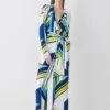 Karen Millen Tall Bold Stripe Belted Woven Jumpsuit -Karen Millen Shop multi tall bold stripe belted woven jumpsuit