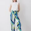 Karen Millen Tall Bold Stripe Woven Wide Leg Trouser -Karen Millen Shop multi tall bold stripe woven wide leg trouser