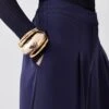 Karen Millen Tall Essential Tailored Wide Leg Trouser -Karen Millen Shop navy tall essential tailored wide leg trouser