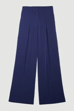 Karen Millen Tall Essential Tailored Wide Leg Trouser -Karen Millen Shop navy tall essential tailored wide leg trouser 4