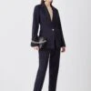 Karen Millen Tall Tailored Single Breasted Blazer 2 Karen Millen Tall Tailored Single Breasted Blazer -Karen Millen Shop navy tall tailored single breasted blazer