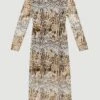 Karen Millen Plus Size Snake Print Mesh Jersey Midaxi Dress -Karen Millen Shop plus size snake print mesh jersey midaxi dress
