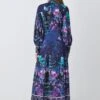 Karen Millen Tall Boarder Floral Print Satin Woven Midi Dress -Karen Millen Shop purple tall boarder floral print satin woven midi dress