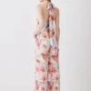 Karen Millen Tall Satin Crepe Etched Floral Woven Wide Leg Jumpsuit 2 Karen Millen Tall Satin Crepe Etched Floral Woven Wide Leg Jumpsuit -Karen Millen Shop tall satin crepe etched floral woven wide leg jumpsuit